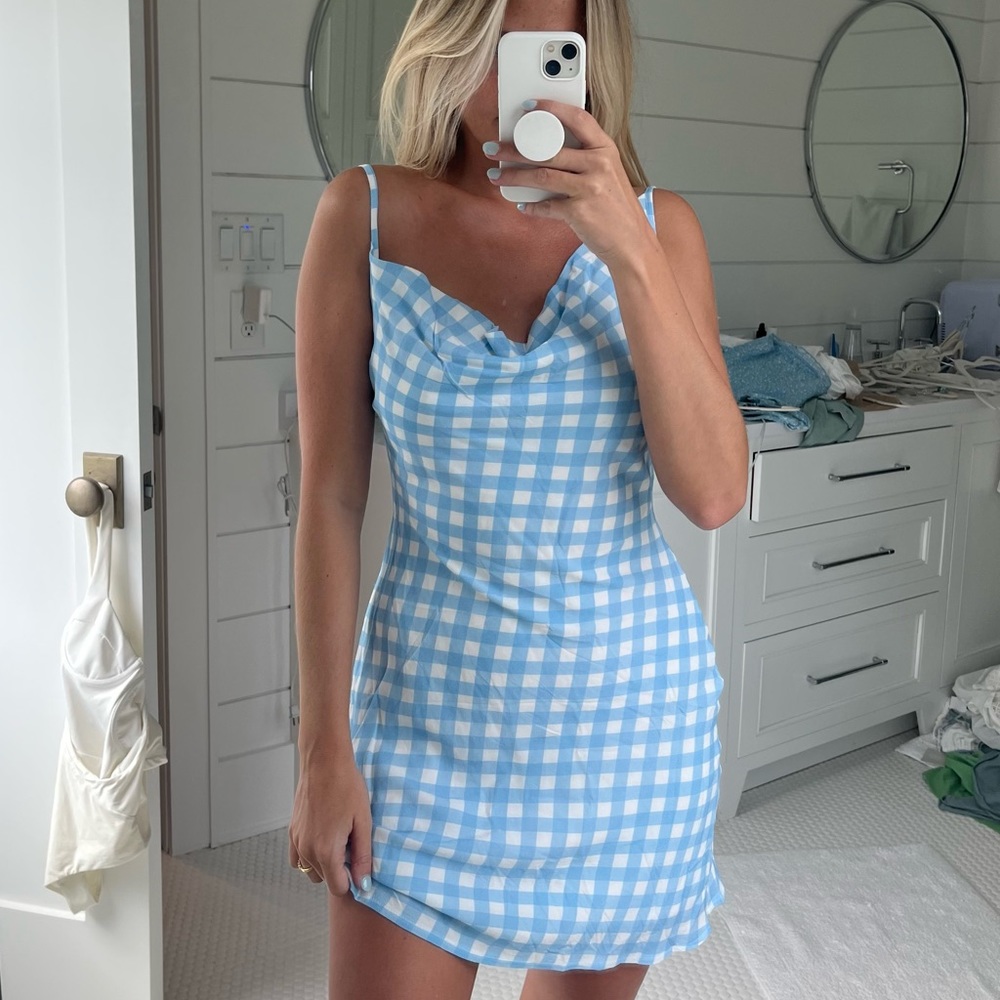 Blue Gingham Dress - Picture 1 of 3